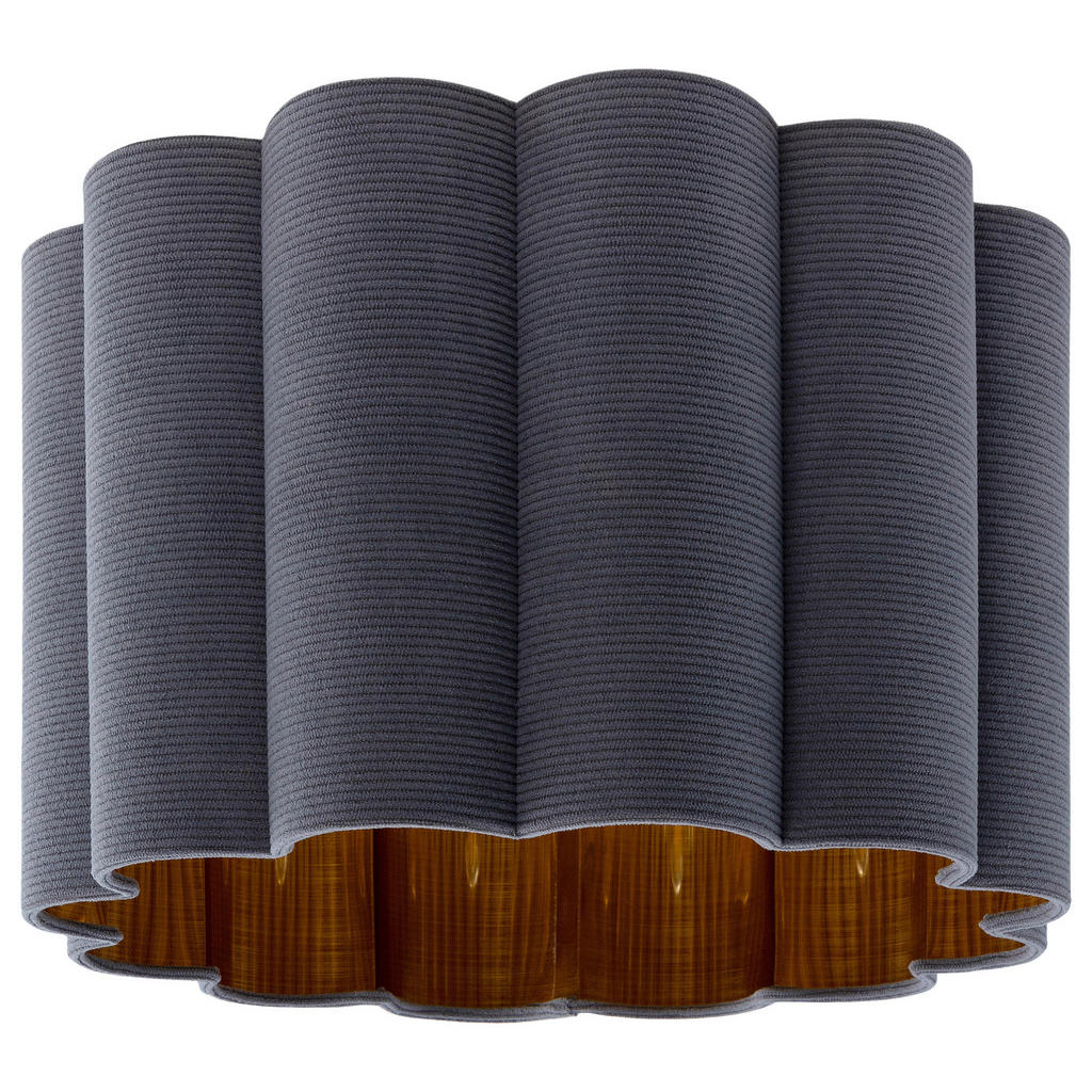 Thumbnail - Novel Deckenleuchte, Grau, Schwarz, Gold, Metall, Kunststoff, Textil, Abstraktes,Abstraktes, 32 cm, RoHS, CE, Textilschi...