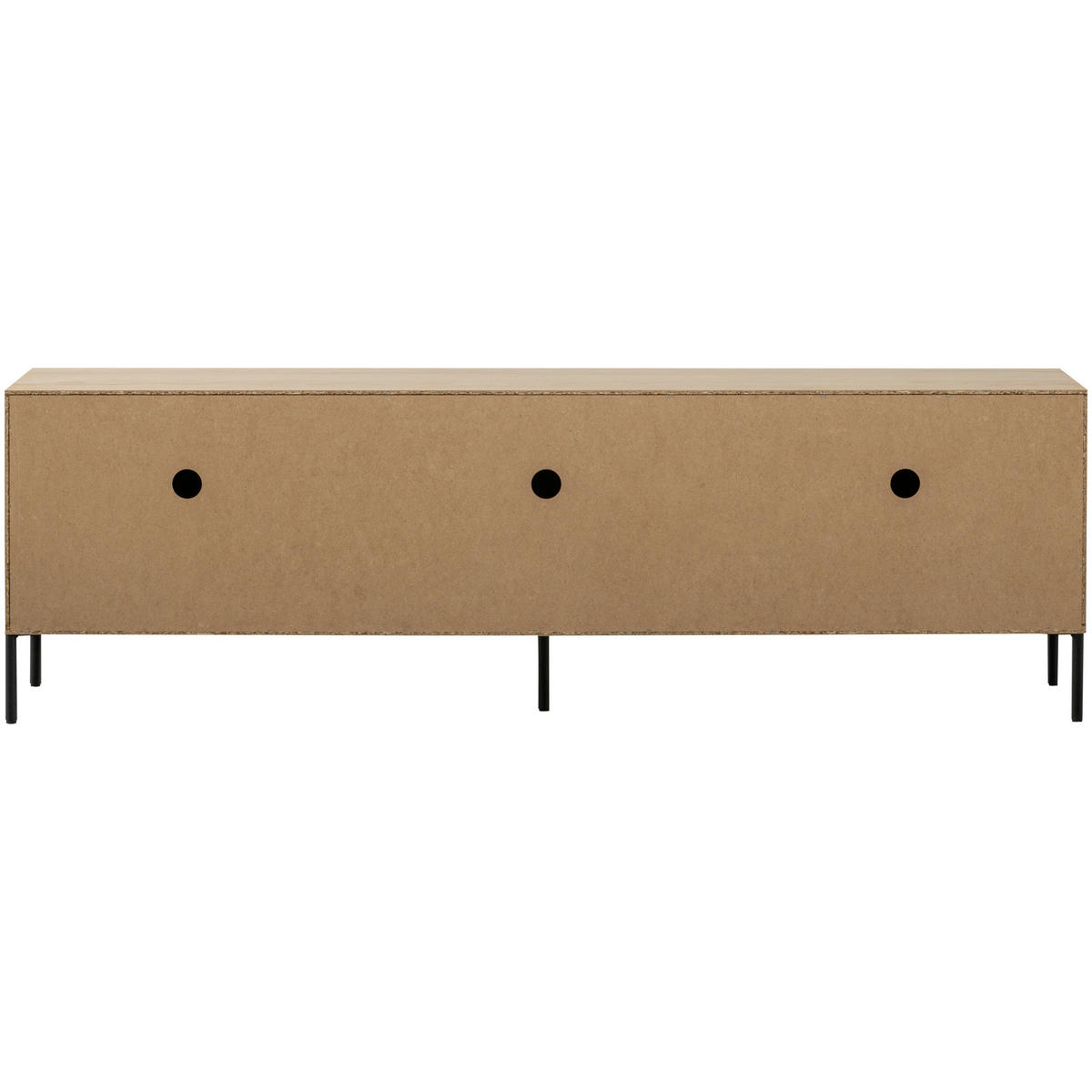 LOWBOARD Gravure 180/56/46 cm   - Schwarz/Braun, Design, Holz/Metall (180/56/46cm) - Livetastic