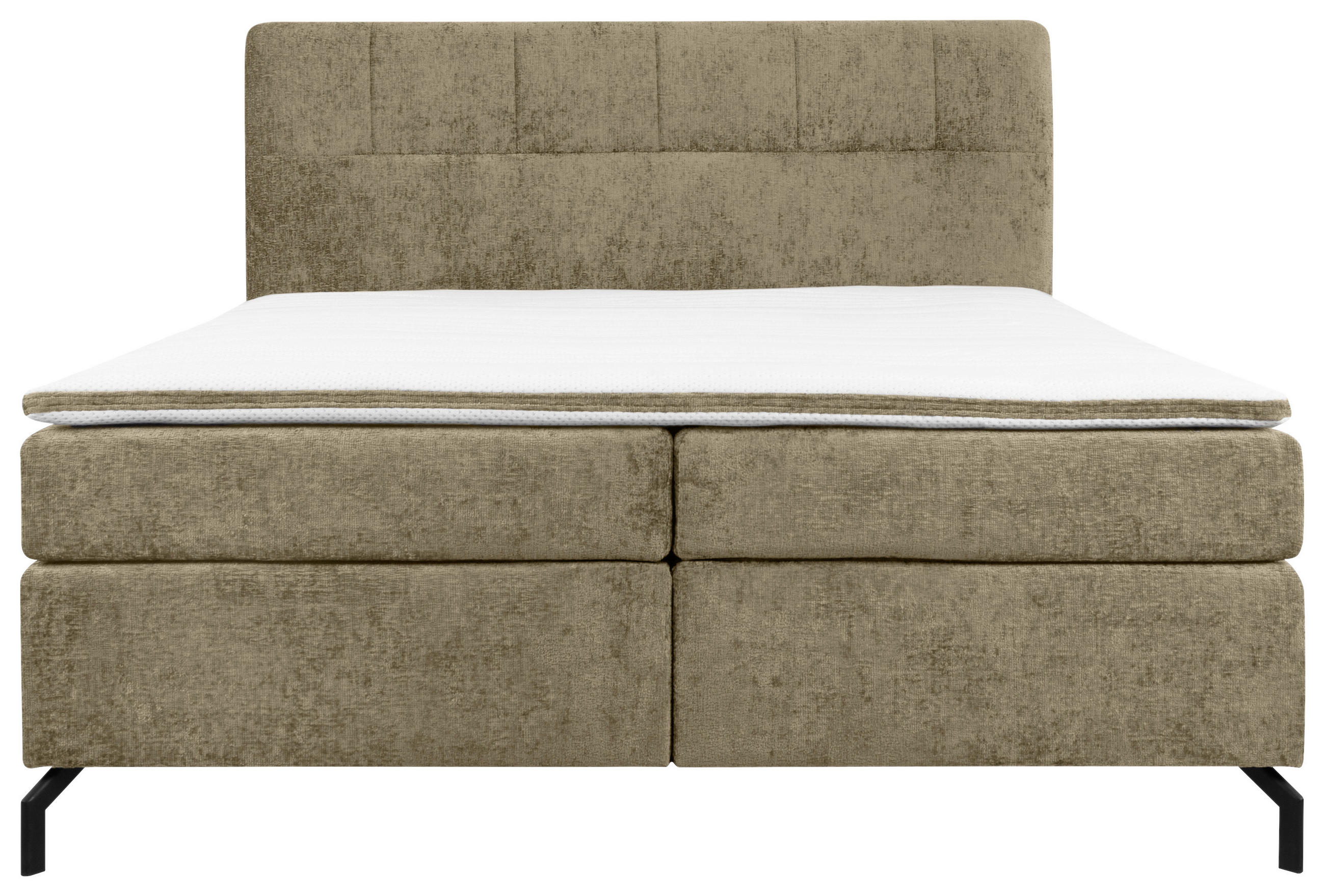 Thumbnail - Esposa Boxspringbett, Cappuccino, Textil, H3, Höhe ca. 17 cm, 180x200 cm, Stoffauswahl, Topper durchgehend, Matratze in ...