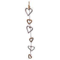 GIRLANDA - barvy stříbra/přírodní barvy, Basics, kov/dřevo (80cm) - Ambia Home