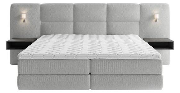 BOXSPRINGBETT 180/200 cm in Greige - Greige/Schwarz, Basics, Holz/Holzwerkstoff (180/200cm) - Esposa
