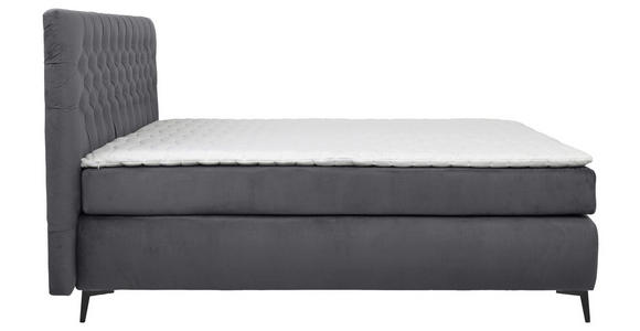 BOXSPRINGBETT 160/200 cm  in Grau  - Schwarz/Grau, Design, Textil/Metall (160/200cm) - Esposa