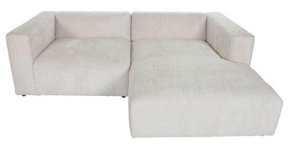 ECKSOFA Creme Chenille  - Creme/Schwarz, MODERN, Kunststoff/Textil (231/178cm) - Carryhome