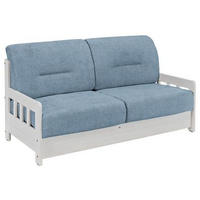 SCHLAFSOFA Mikrofaser Blau, Weiß  - Blau/Weiß, LIFESTYLE, Textil (154/88/90cm) - Livetastic