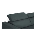 ECKSOFA in Struktur Dunkelgrau 280/205 cm - Dunkelgrau/Schwarz, Design, Textil/Metall (280/205cm) - Xora
