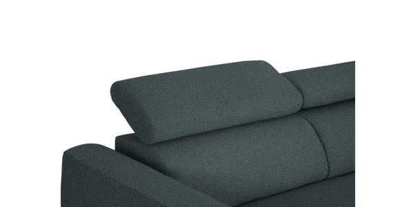 ECKSOFA in Struktur Dunkelgrau 280/205 cm - Dunkelgrau/Schwarz, Design, Textil/Metall (280/205cm) - Xora