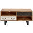 LOWBOARD Mangoholz massiv poliert Braun - Multicolor/Schwarz, Trend, Holz/Metall (118/50/45cm) - Carryhome