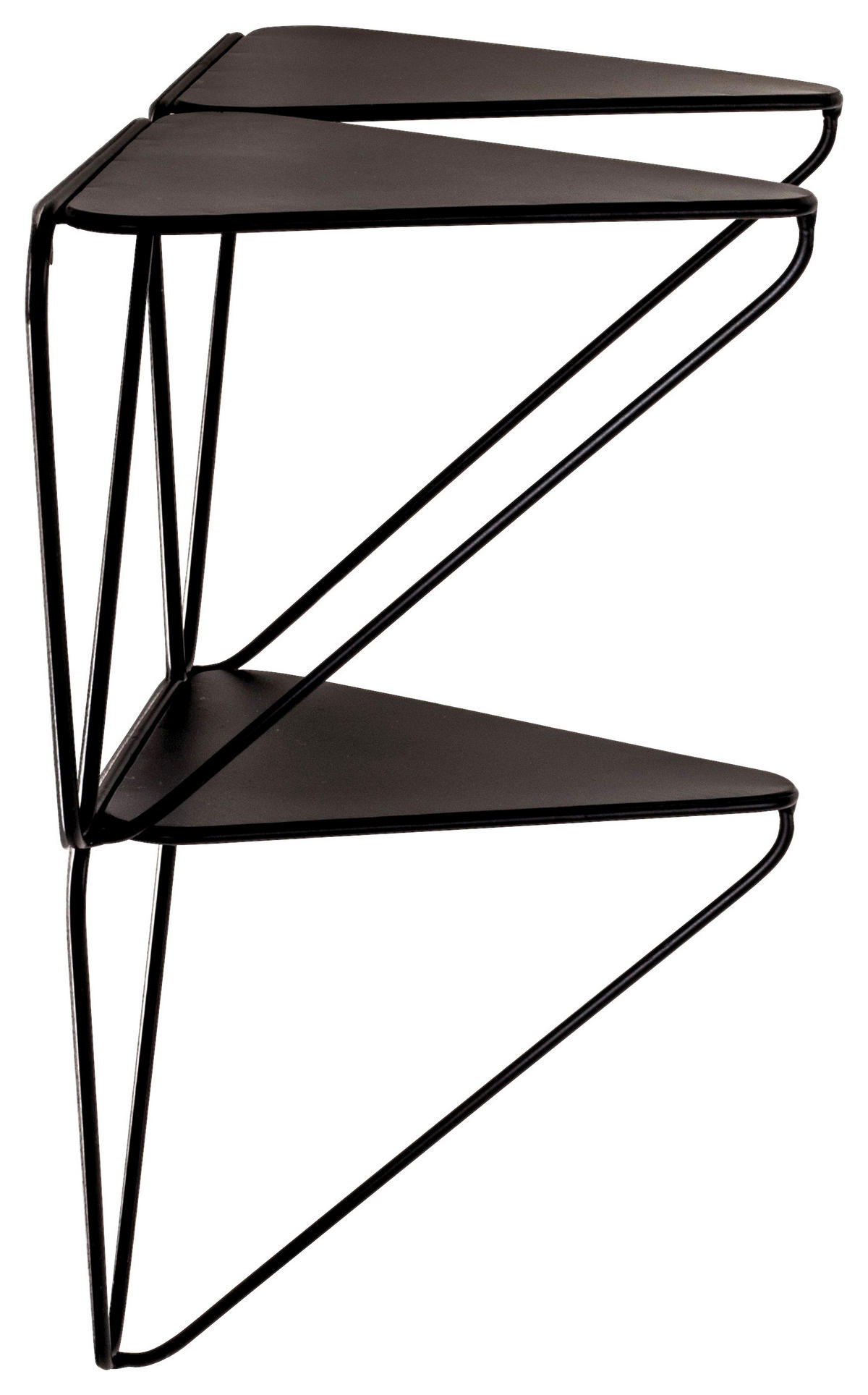 WANDREGAL 48/42/22 cm  - Schwarz, Design, Metall (48/42/22cm)