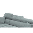 ECKSOFA Hellblau Chenille Zierkissen, Bettkasten, Rücken echt, Kopfteilverstellung, Sitztiefenverstellung  - Schwarz/Hellblau, KONVENTIONELL, Kunststoff/Textil (172/268cm) - Carryhome