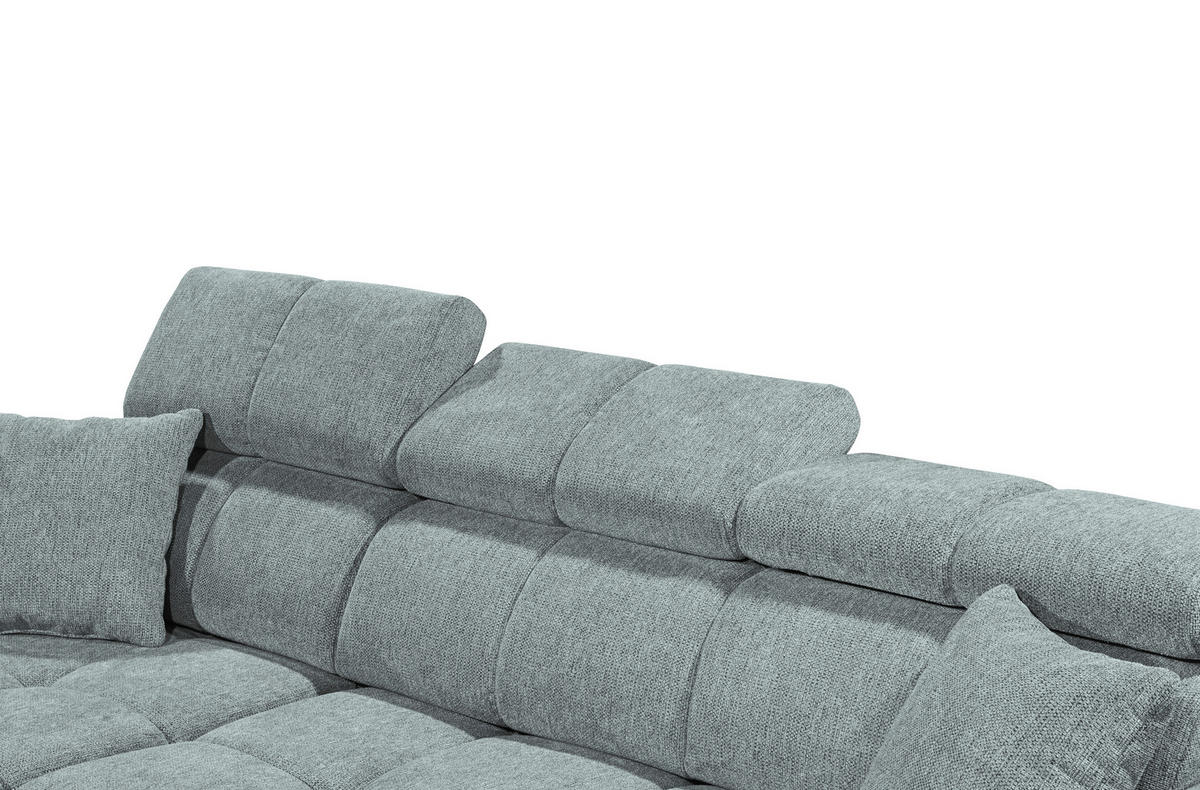 KUTNA GARNITURA tekstil  svijetlo plava   - crna/svijetlo plava, Konvencionalno, tekstil/plastika (172/268cm) - MID.YOU