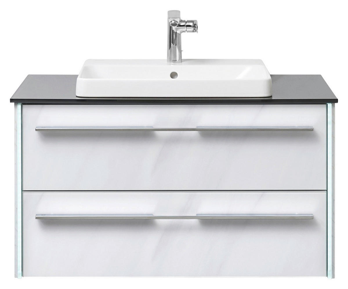 TVÄTTSTÄLL MED KOMMOD 93,5 cm  - vit, Design, trämaterial/glas (93,5cm) - Leonardo Living