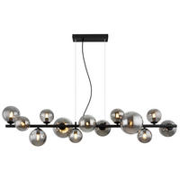 LED-HÄNGELEUCHTE 120/34,5/120 cm    - Transparent/Schwarz, Design, Glas/Kunststoff (120/34,5/120cm) - Globo