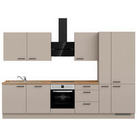 KÜCHENLEERBLOCK 330 cm   in Eichefarben, Sandfarben  - Sandfarben/Eichefarben, MODERN, Holzwerkstoff/Metall (330cm) - Nobilia