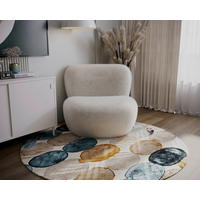 SESSEL Teddystoff Creme  - Creme/Schwarz, Design, Holz/Textil (76/70/70cm) - Livetastic