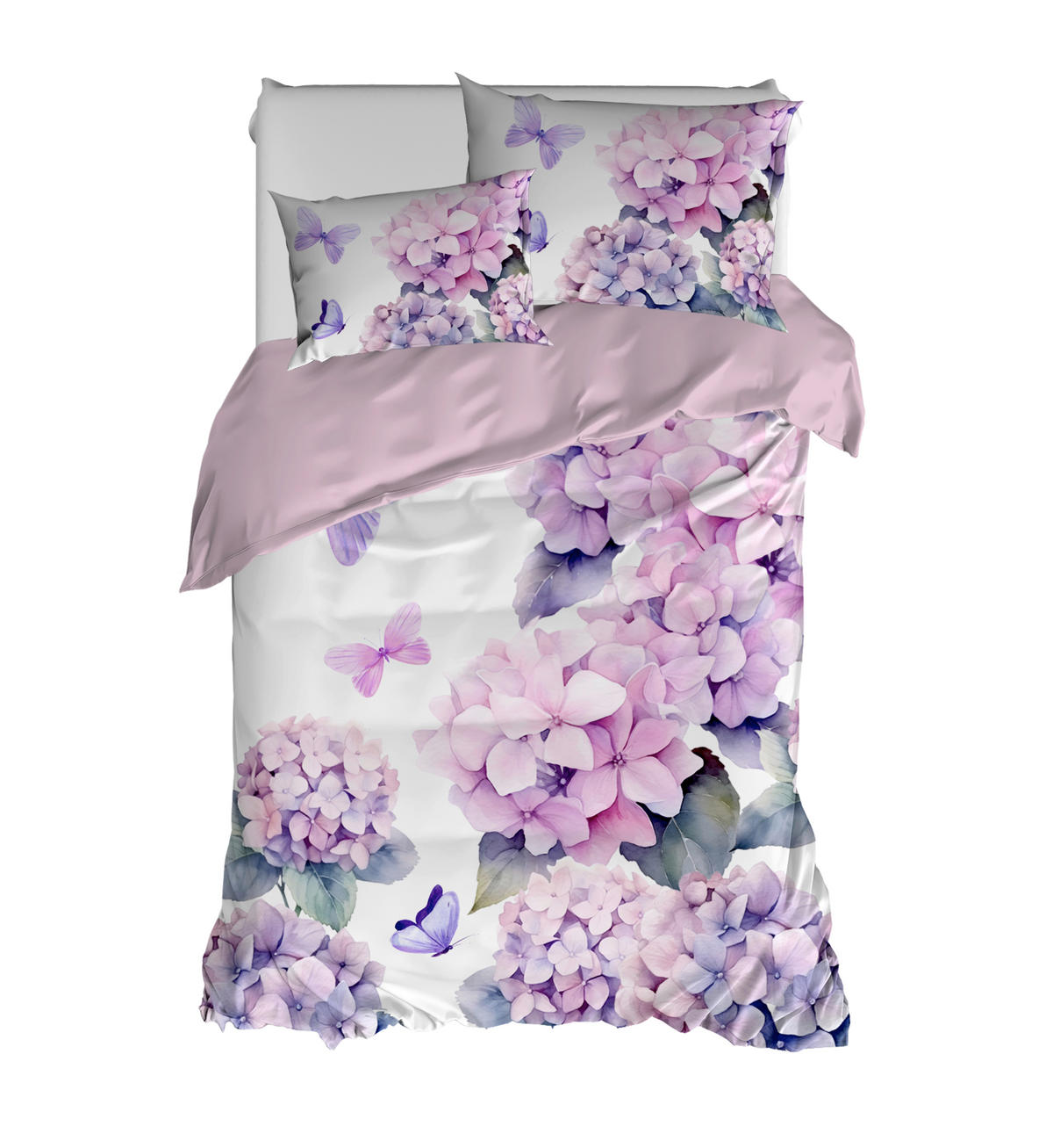 ÁGYNEMŰHUZAT-GARNITÚRA  - pink/fehér, Basics, textil (35/25/3cm)