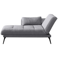 RÉCAMIERE Amira in Grau  - Schwarz/Grau, KONVENTIONELL, Textil/Metall (200/85/106cm) - Novel