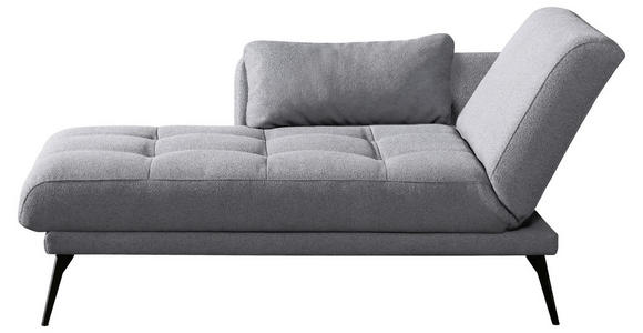 RÉCAMIERE Amira in Grau  - Schwarz/Grau, KONVENTIONELL, Textil/Metall (200/85/106cm) - Novel