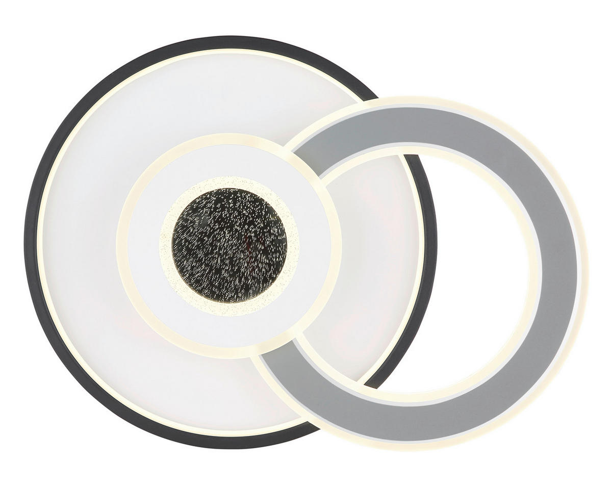 DECKENLEUCHTE 36 W    49/36/8 cm  - Weiss/Transparent, Trend, Kunststoff/Metall (49/36/8cm) - Globo