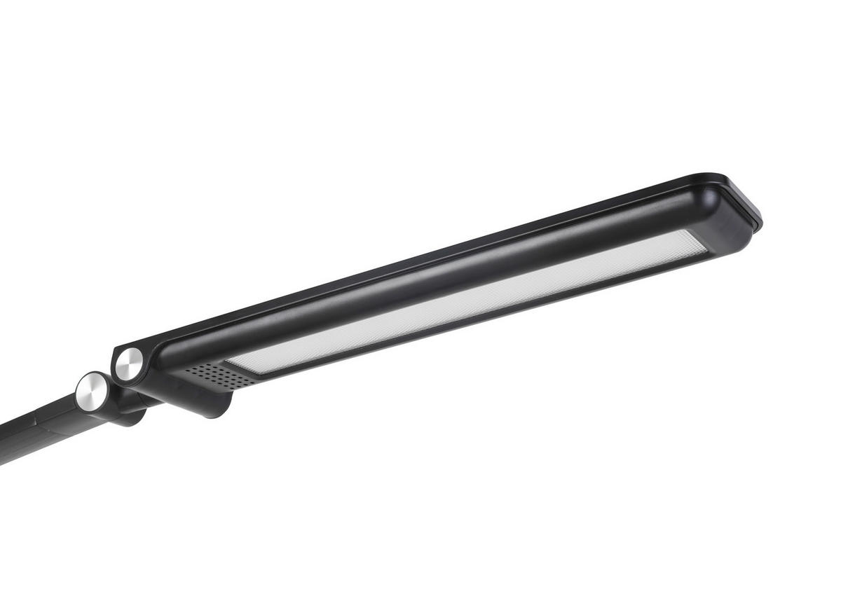 LED ÍRÓASZTALI LÁMPA - króm/fekete, Basics, műanyag/fém (80cm) - Novel