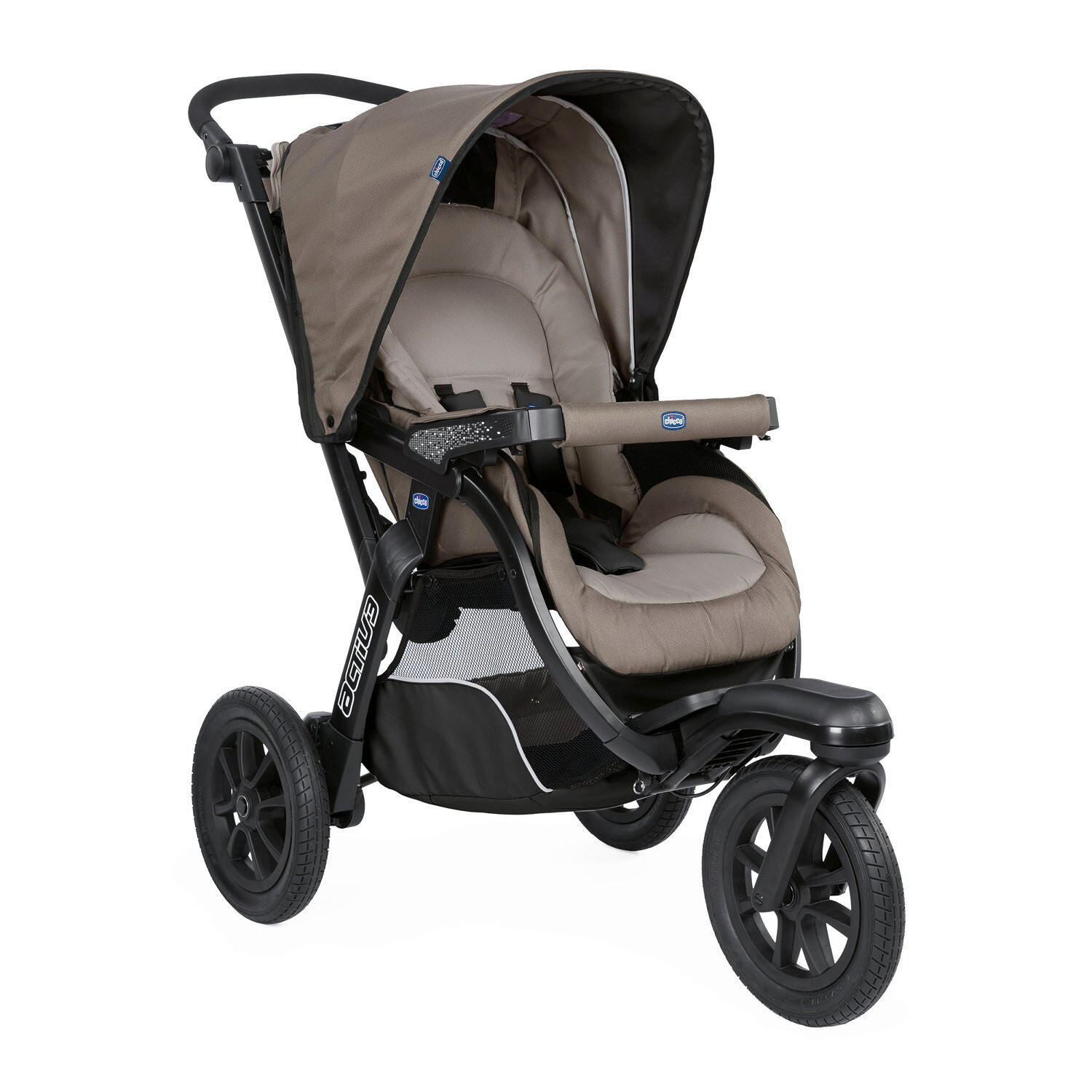 BUGGY ACTIV3  - Beige/Schwarz, Basics, Textil/Metall (64/116/121,5/102/113cm) - Chicco
