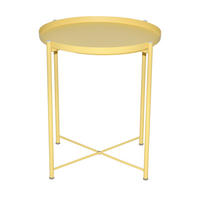 BEISTELLTISCH 47,5/47,5/53 cm Gelb rund  - Gelb, Design, Metall (47,5/47,5/53cm) - MID.YOU