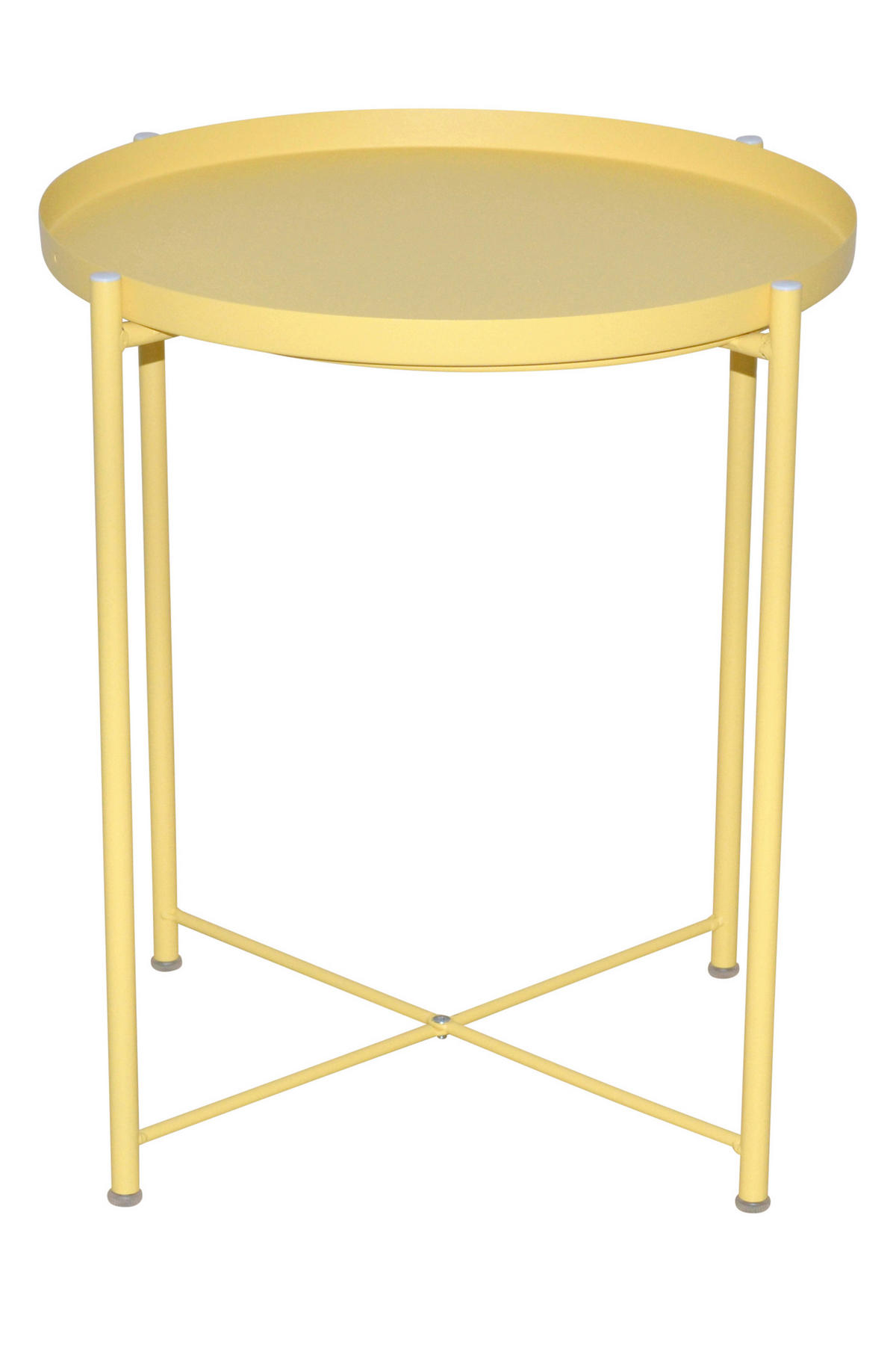 BEISTELLTISCH 47,5/47,5/53 cm Gelb rund  - Gelb, Design, Metall (47,5/47,5/53cm) - MID.YOU