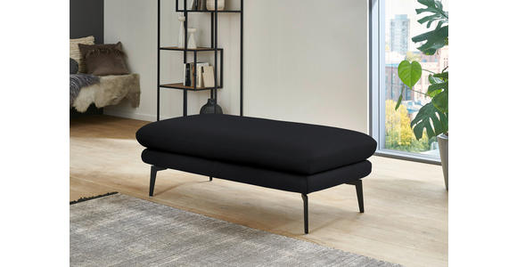ECKSOFA in Echtleder Anthrazit 180/310 cm - Anthrazit/Schwarz, Design, Leder/Metall (180/310cm) - Dieter Knoll