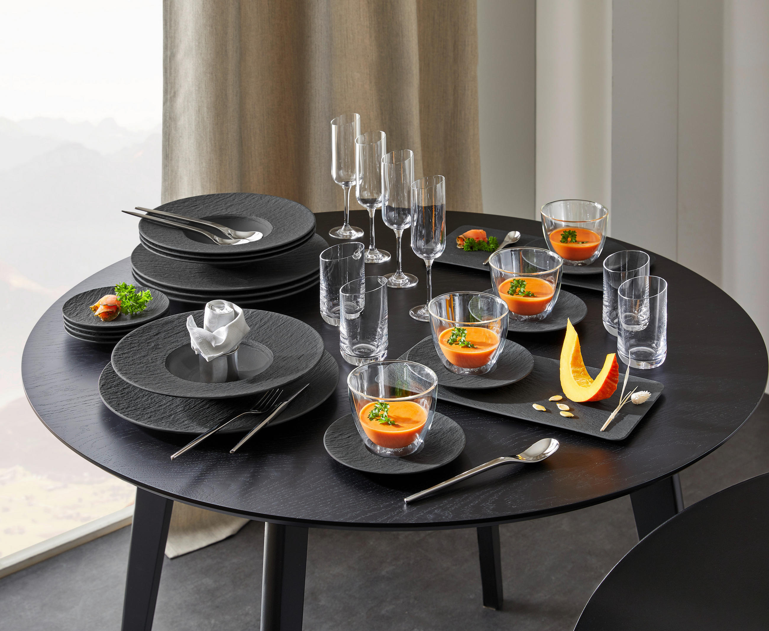 MÜSLISCHALE Manufacture Rock 14 cm  - Schwarz, Basics, Keramik (14cm) - Villeroy & Boch