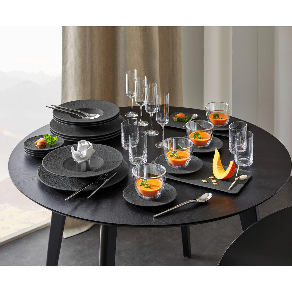 Thumbnail - Villeroy & Boch Speiseteller Manufacture Rock, Schwarz, Keramik, Uni, rechteckig, 17x28 cm, Essen & Trinken, Geschirr, T...