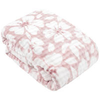 MĚKKÁ DEKA, polyester, 150/200 cm - bílá/světle růžová, Design, textil (150/200cm) - Esposa