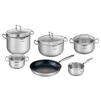 FŐZŐEDÉNYKÉSZLET 10 részes  - nemesacélszínű, Basics, üveg/fém (34/28/54cm) - Tefal