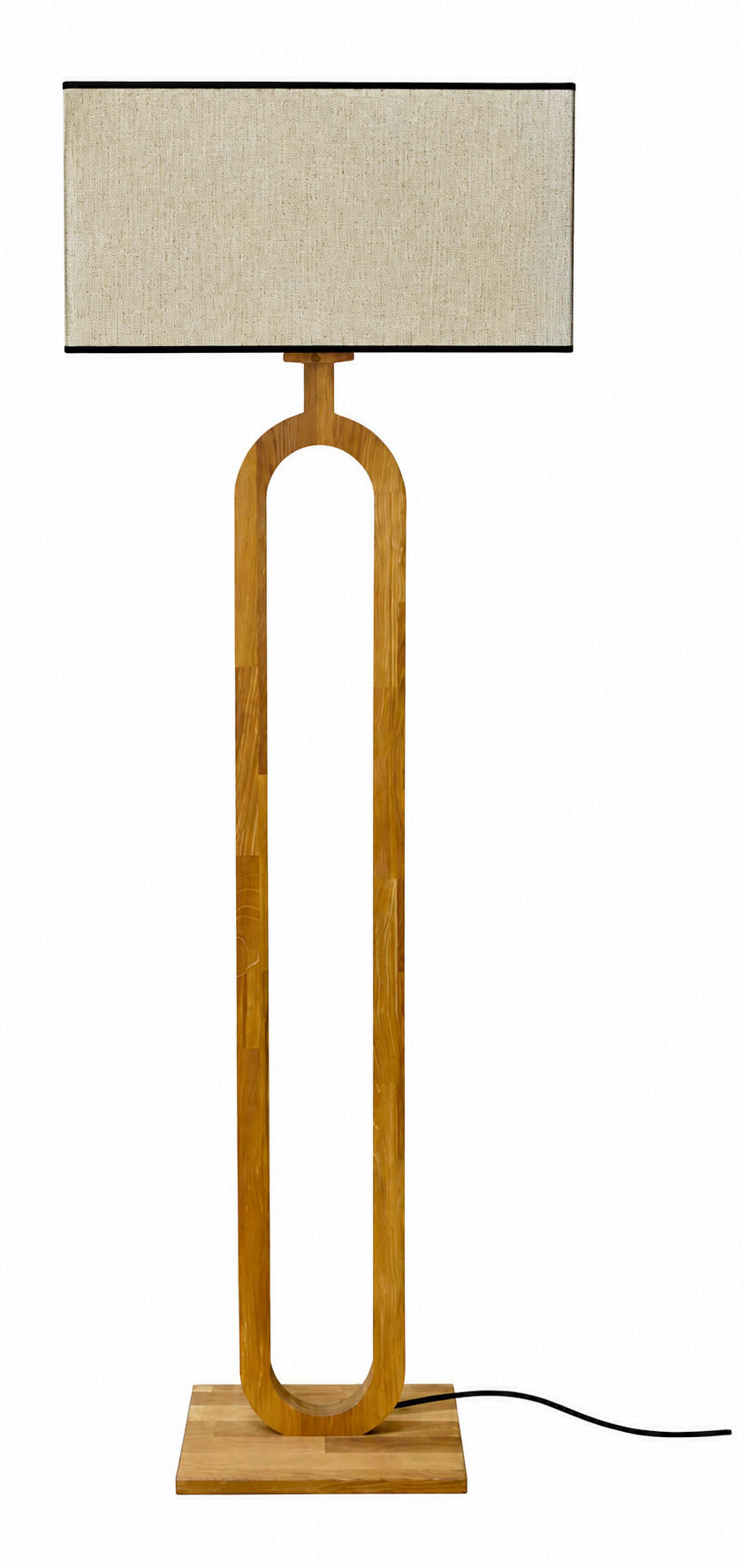 STEHLEUCHTE 50/160 cm  - Eichefarben/Creme, Natur, Holz/Textil (50/160cm)