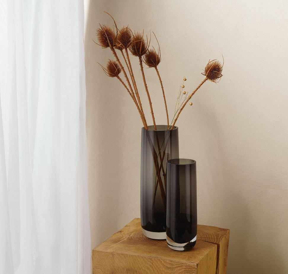VASE 22 cm  - Dunkelgrau, Basics, Glas (8/22cm) - ASA