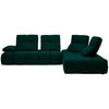 ECKSOFA in Struktur Petrol  - Petrol/Schwarz, Design, Kunststoff/Textil (313/233cm) - Emilio Belluti