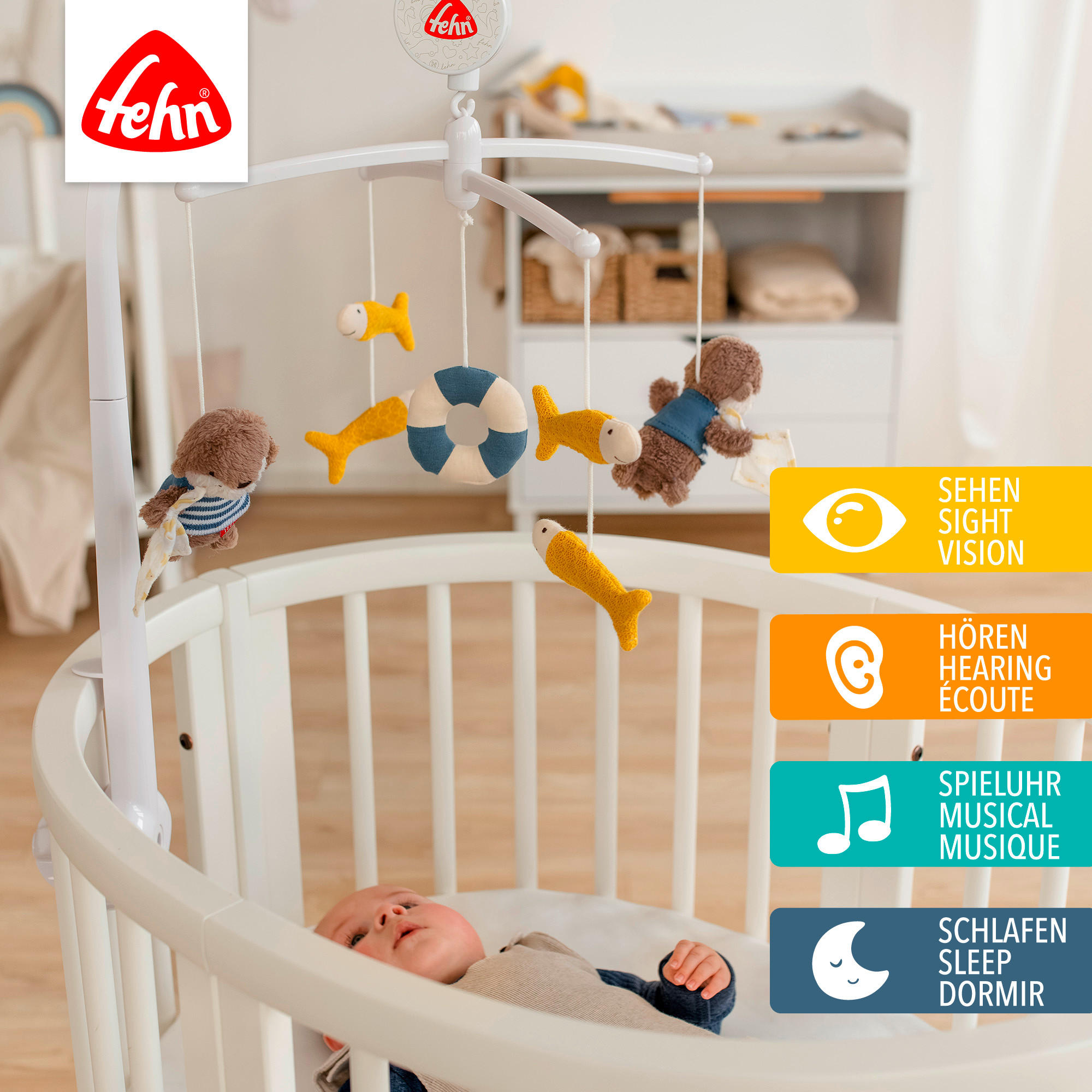 MOBILE Otter Theo  - Multicolor, Basics, Textil (64/38/4cm) - Fehn