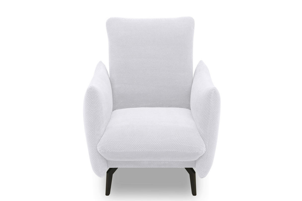 SESSEL Mikrofaser Silberfarben    - Silberfarben/Schwarz, Design, Textil/Metall (85/102/95cm) - MID.YOU