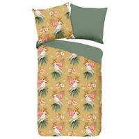 WENDEBETTWÄSCHE Kakatoe Mikrofaser 135/200 cm  - Gelb/Goldfarben, Design, Textil (135/200cm)