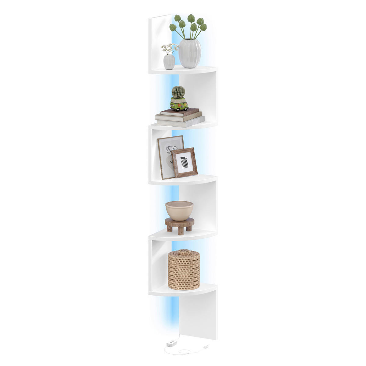 ECKREGAL - Weiß, Trend, Holzwerkstoff (20,1/126,1/20,1cm) - Boxxx