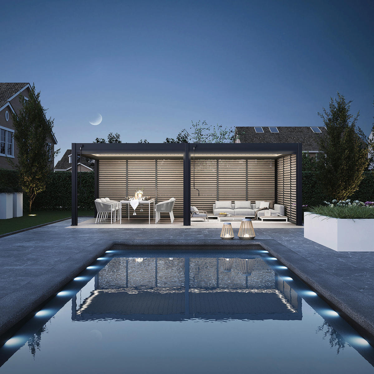 PERGOLA-SEITENTEIL 113/235/10 cm   - Naturfarben, Basics, Metall (113/235/10cm) - Gardenson