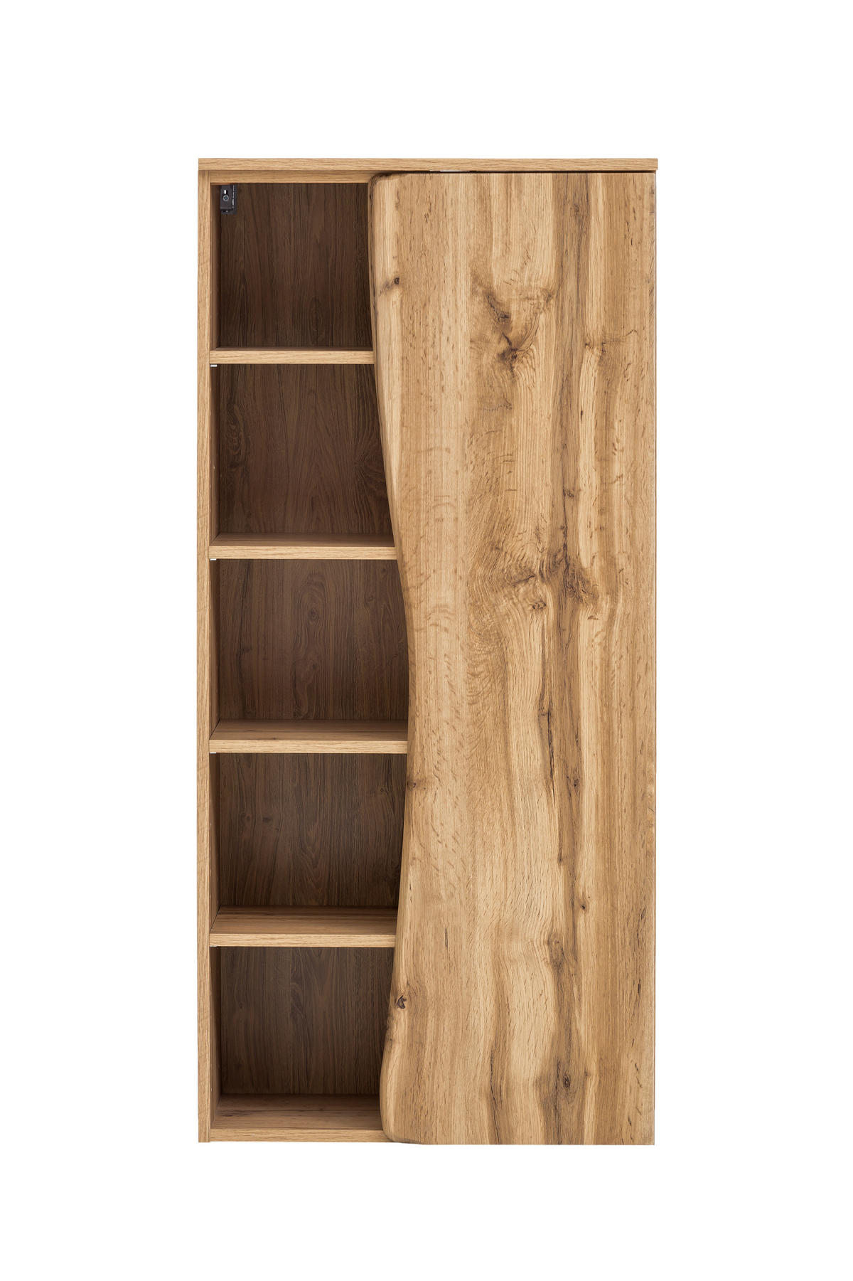 MIDISCHRANK 60/130/35 cm  - Silberfarben/Eiche Wotan, Natur, Holzwerkstoff/Kunststoff (60/130/35cm) - Xora