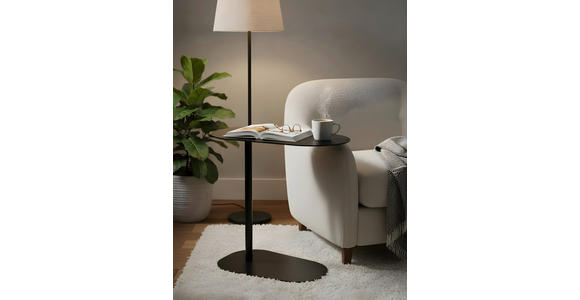 BEISTELLTISCH in Metall 53/38/60 cm  - Schwarz, Basics, Metall (53/38/60cm) - Novel