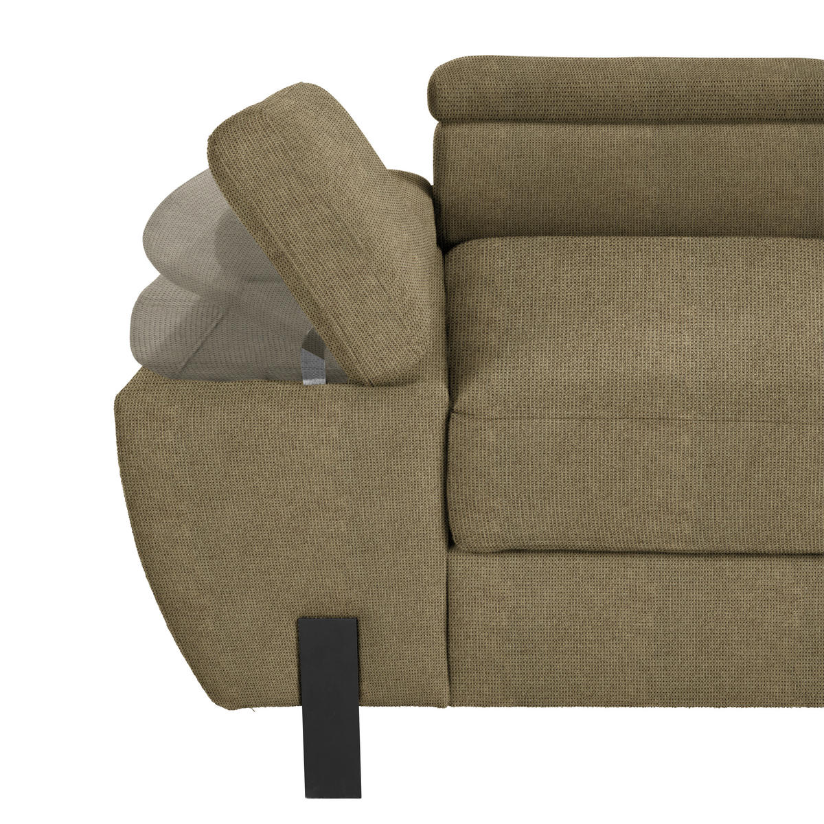 HÖRNSOFFA i vävt tyg olivgrön  - olivgrön/svart, Modern, metall/trämaterial (277/90/189cm) - MID.YOU