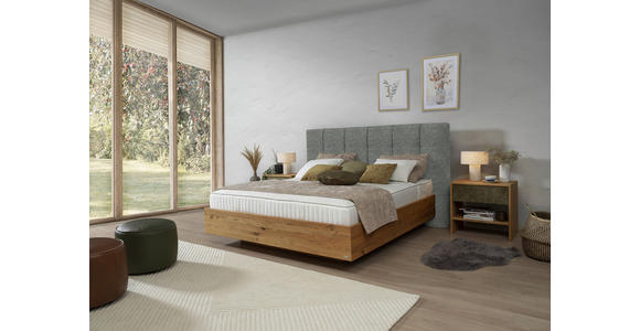 BOXSPRINGBETT 180/200 cm in Grau, Wildeiche - Wildeiche/Grau, Natur, Holz/Textil (180/200cm) - Valnatura