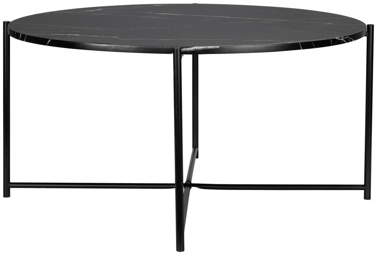 TABLE BASSE in Holz, Metall 83/83/40 cm  - noir, Design, métal/bois (83/83/40cm) - MID.YOU