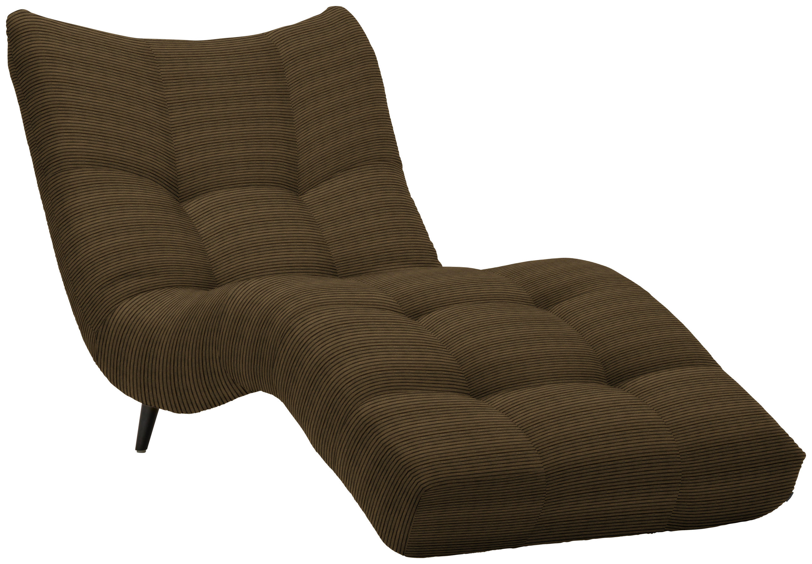 RELAXLIEGE in Cord Braun  - Schwarz/Braun, Design, Textil/Metall (87/93/188cm) - Xora