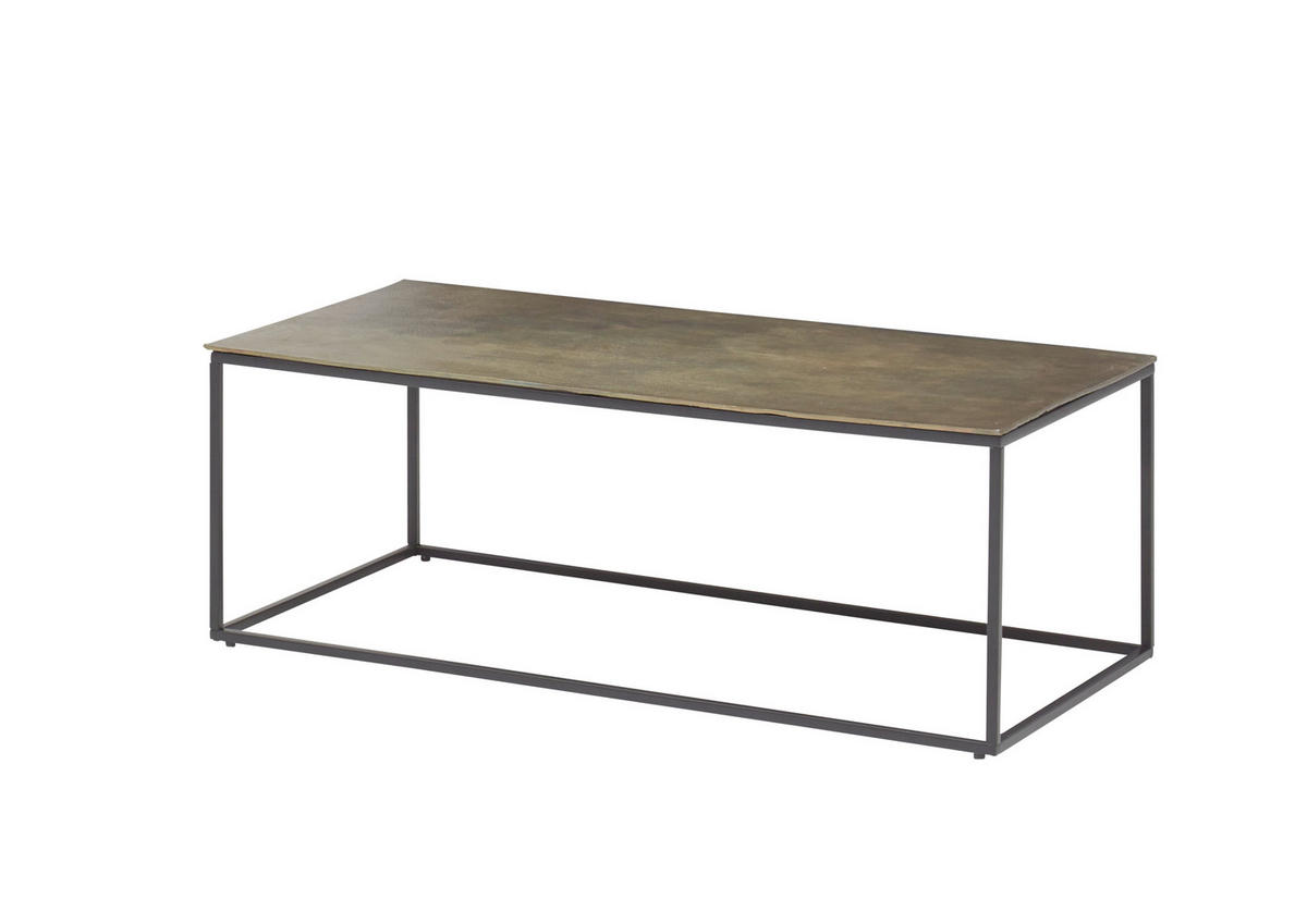 COUCHTISCH in Metall 110/61/41 cm  - Goldfarben/Schwarz, KONVENTIONELL, Metall (110/61/41cm) - MID.YOU