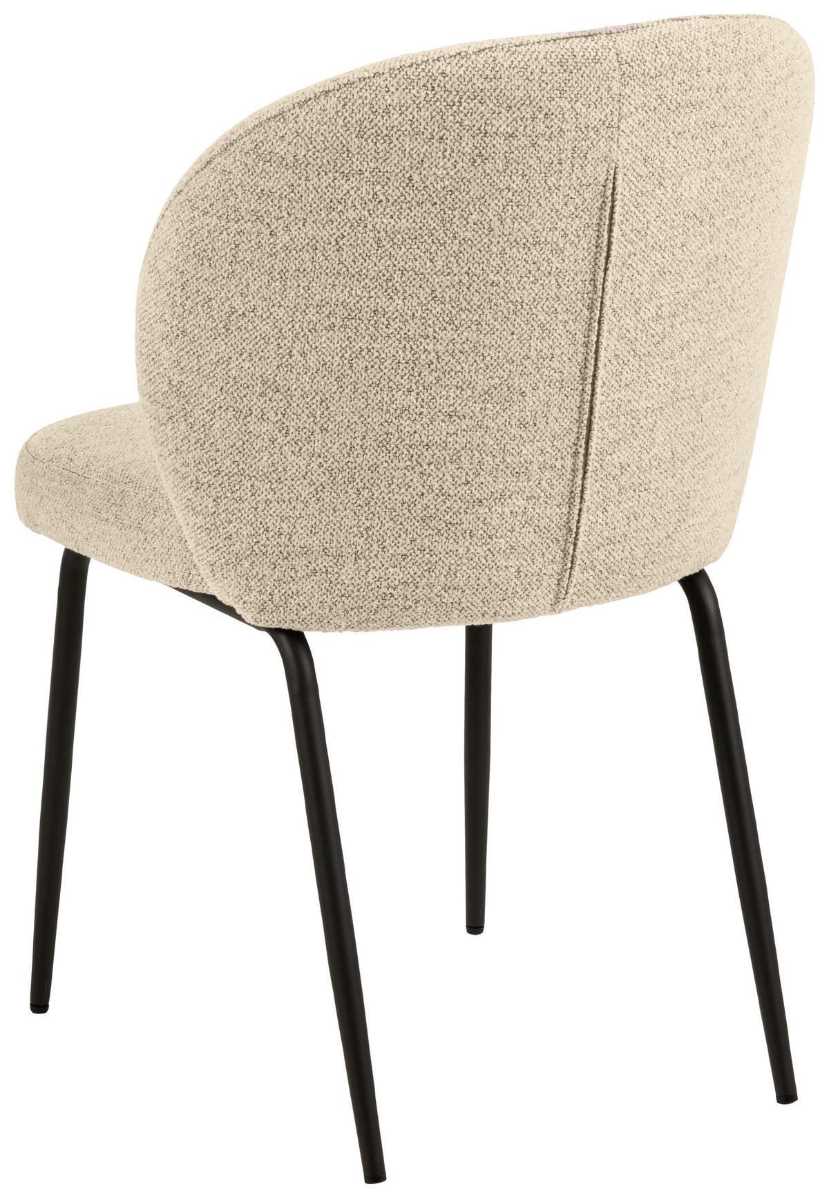STUHL  in Bouclé  - Beige/Creme, Modern, Textil/Metall (52/85/57,5cm) - MID.YOU