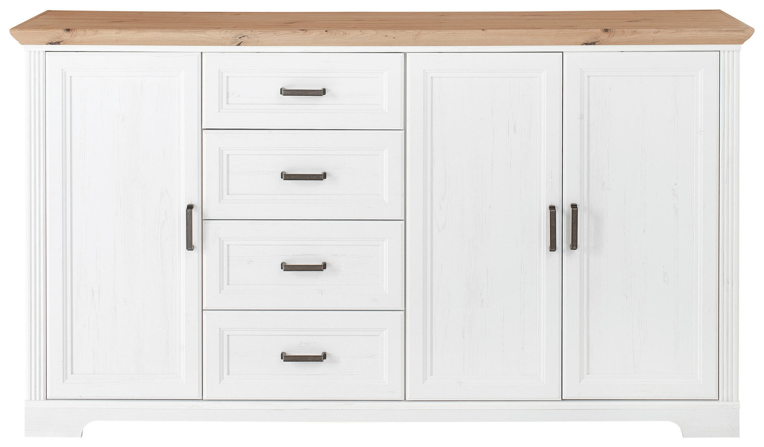 SIDEBOARD in 182/102/41 cm - Schwarz/Eiche Artisan, Design, Holzwerkstoff/Metall (182/102/41cm) - Landscape