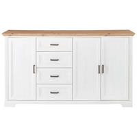 SIDEBOARD  in 182/102/41 cm  - Schwarz/Eiche Artisan, Design, Holzwerkstoff/Metall (182/102/41cm) - Landscape