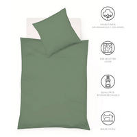 BETTWÄSCHE Provence Leinenoptik 135/200 cm  - Olivgrün, Basics, Textil (135/200cm) - Fleuresse